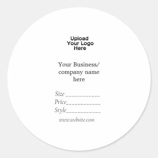 Sticker Rond Votre logo médias sociaux Code QR Balises de prix (Devant)