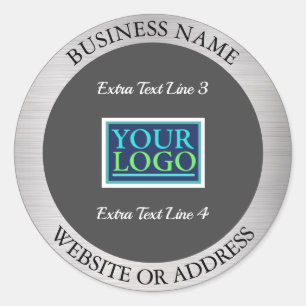 Sticker Rond Votre logo Promo Entreprise, Toutes Infos, Métal A