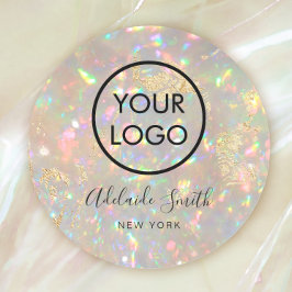 Sticker Rond votre logo sur opal brillant