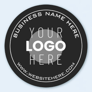 Sticker Rond Votre nom d'entreprise, site Web + Image télécharg