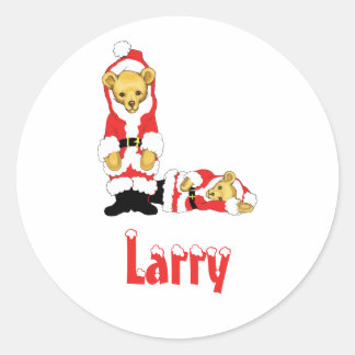 Sticker Rond Votre Nom Ici ! Lettre personnalisée L Teddy Bear 