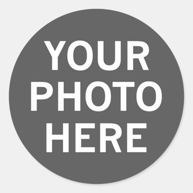 Sticker Rond Votre photo ici (Devant)