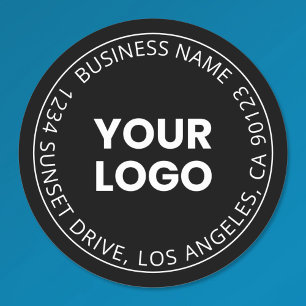 Sticker Rond Votre propre logo et texte circulaire éditable noi
