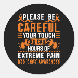Sticker Rond Votre Touche peut provoquer une douleur extrême su
