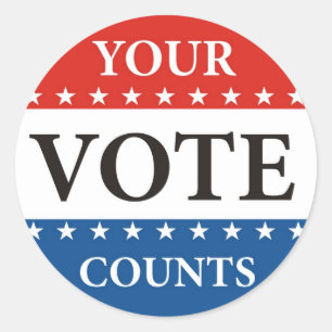 Sticker Rond votre vote compte les élections présidentielles 