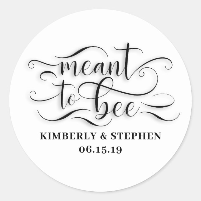 Sticker Rond Voulant Être Mariage (Devant)