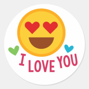Sticker Rond Vous aimez Emoji