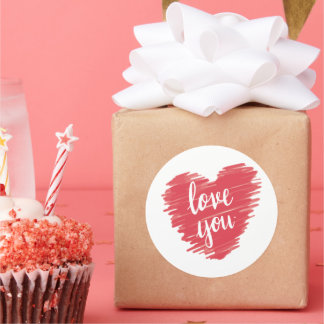 Sticker Rond Vous aimez la typographie en rose