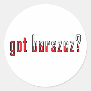 Sticker Rond vous avez barszcz ? Drapeau