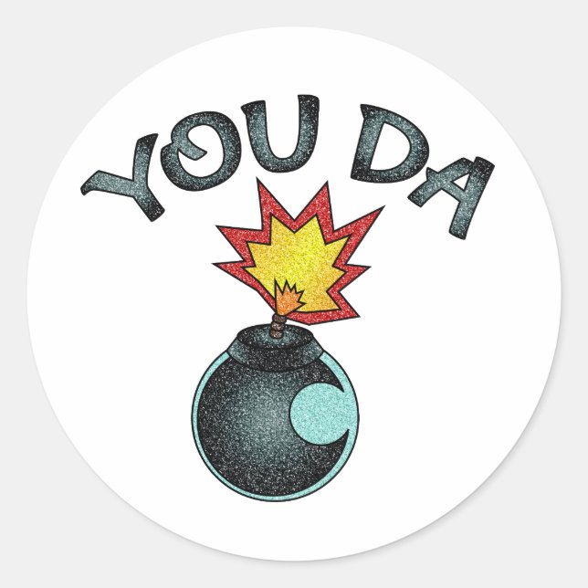 Sticker Rond Vous Avez Bombe De Parties scintillant (Devant)