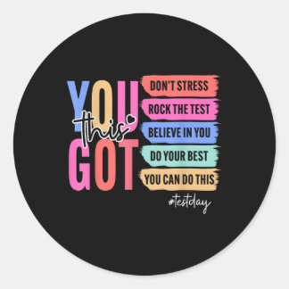 Sticker Rond Vous Avez Ce Dont Stress Rock Le Jour De Test St