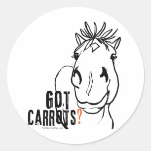 Sticker Rond Vous avez des carottes ?