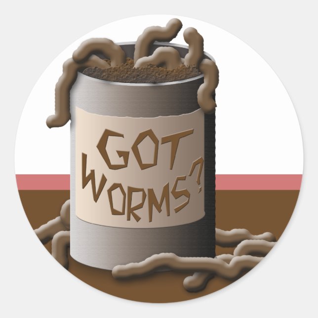 Sticker Rond Vous avez des vers ? (Devant)
