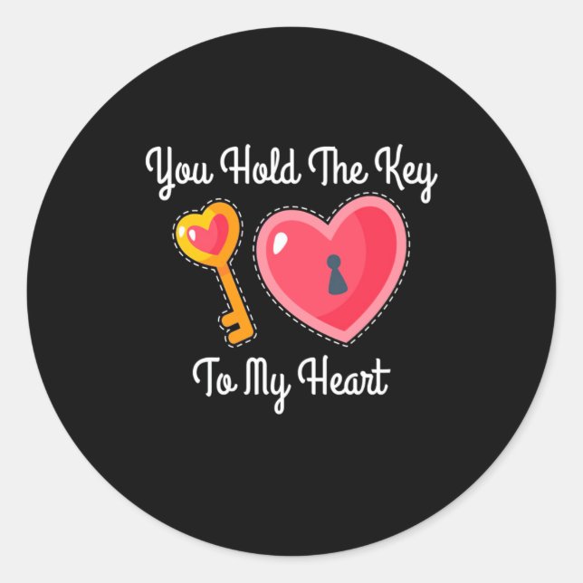 Sticker Rond Vous avez la clé de mon cœur (Devant)
