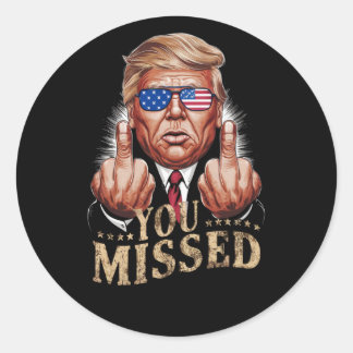 Sticker Rond Vous avez manqué l'élection américaine de Donald T