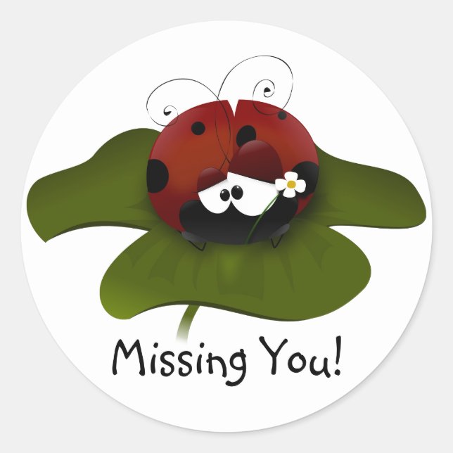 Sticker Rond Vous avez oublié Ladybug (Devant)