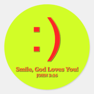Sticker Rond Vous de l'amour chrétien de Dieu