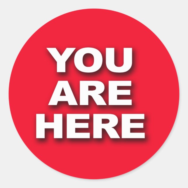 STICKER ROND "VOUS ÊTES ICI" (Devant)