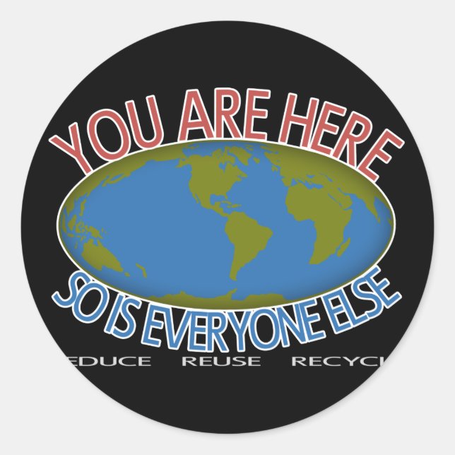 Sticker Rond Vous Êtes Ici De l'environnement (Devant)