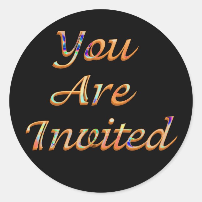 Sticker Rond Vous Êtes Invité (Devant)