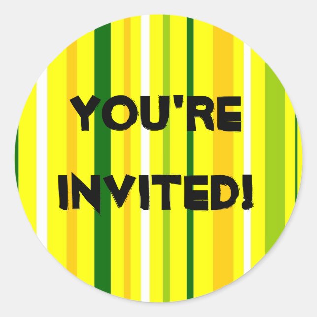 Sticker Rond Vous êtes Invité ! (Devant)