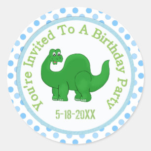 Sticker Rond Vous êtes invités à une fête d'anniversaire :