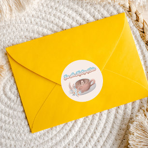 Sticker Rond Vous êtes ma coupe du calme Boho Latte