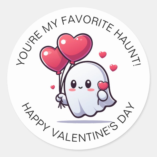 Sticker Rond Vous êtes ma tante préférée Saint-Valentin (Devant)
