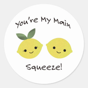 Sticker Rond Vous êtes Mes citrons de Squeeze
