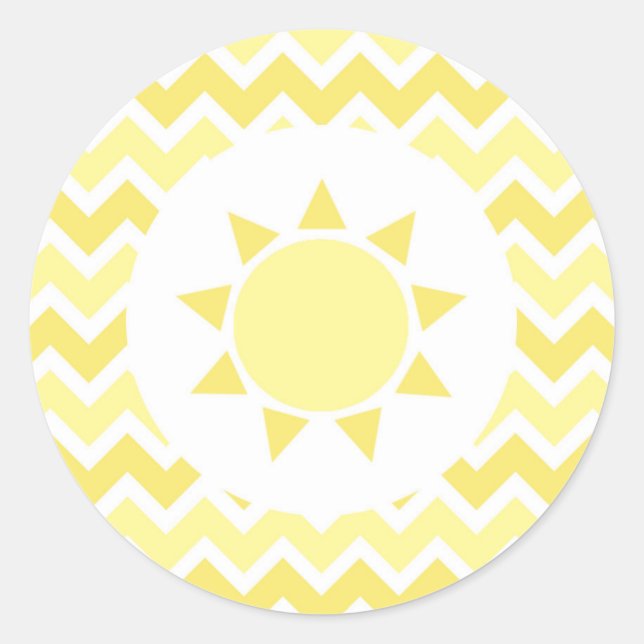 Sticker Rond Vous êtes mon enveloppe de baby shower Sunshine (Devant)