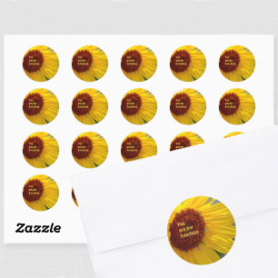 Sticker Rond Vous êtes mon tournesol Sunshine