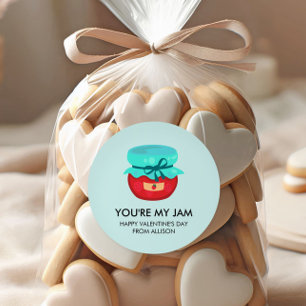 Sticker Rond Vous êtes My Jam Valentine, école pour enfants
