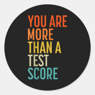 Sticker Rond Vous êtes plus qu'un score de test Vintage Profess