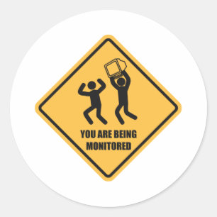 Sticker Rond Vous Êtes Surveillé