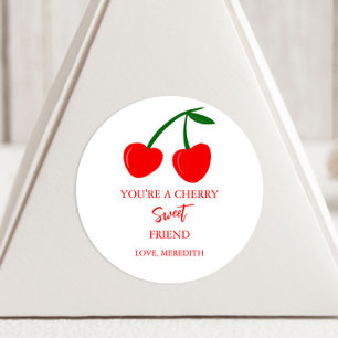Sticker Rond Vous êtes un ami de Cherry Sweet Valentine