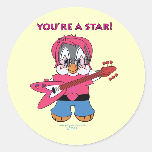 Sticker Rond Vous êtes une étoile ! (Devant)