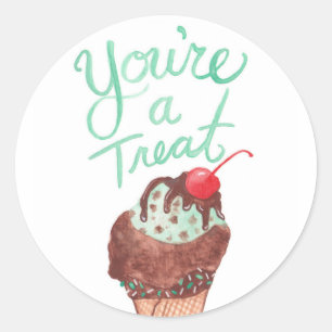 Sticker Rond Vous êtes une glace délicieuse