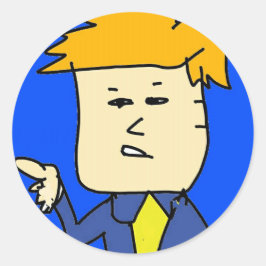 Sticker Rond vous êtes virée caricaturiste garçon