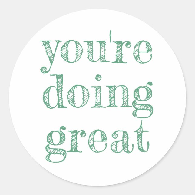 Sticker Rond Vous faites de belles citations inspirantes en ver (Devant)