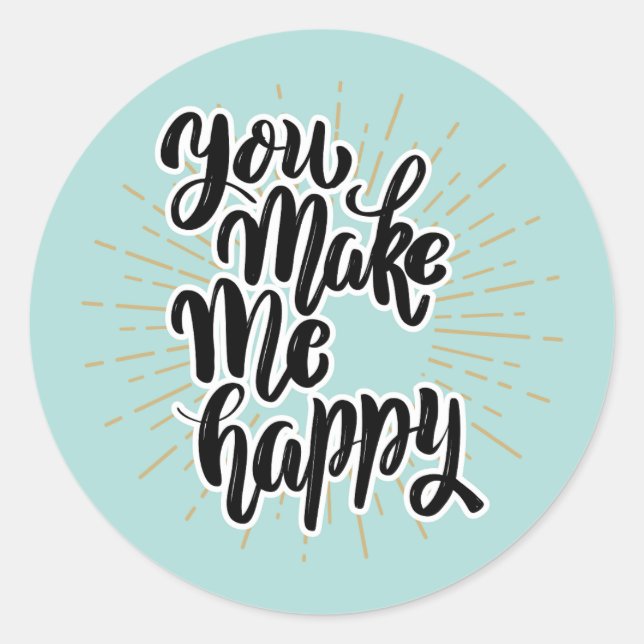 STICKER ROND VOUS ME RENDEZ HEUREUX DE VOYAGER DES CITES (Devant)