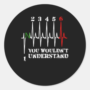 Sticker Rond Vous ne comprendriez pas Motorbike Funny Art Don.