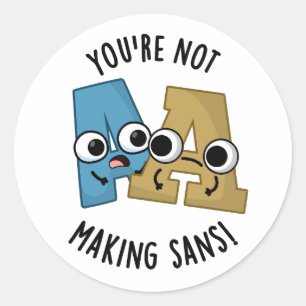 Sticker Rond Vous ne faites pas de puns de polices sans drôle