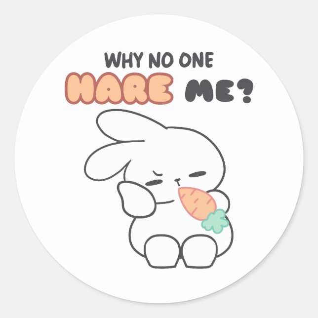 Sticker Rond Vous n'êtes pas entendu ? - Pourquoi Personne Ne M (Devant)