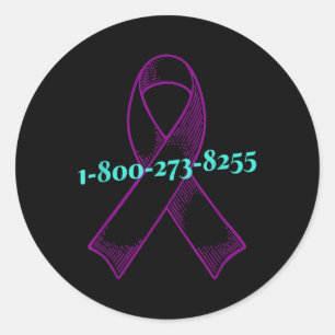 Sticker Rond Vous N'Êtes Pas Seul, Sensibilisation Au Suicide