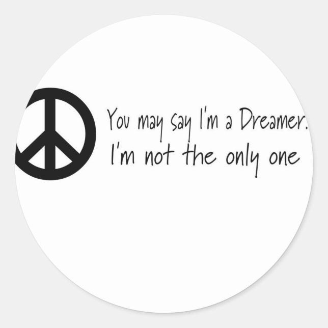 Sticker Rond Vous pouvez dire que je suis un rêveur (Devant)