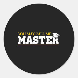 Sticker Rond Vous Pouvez M'Appeler Master 2025 Masters Diplôme