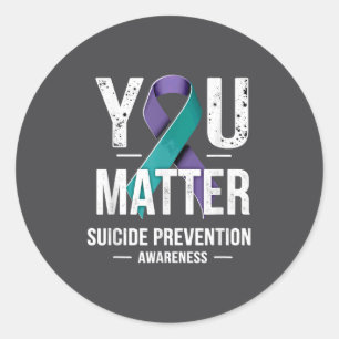 Sticker Rond Vous Prévention de la sensibilisation au suicide