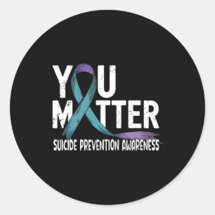 Sticker Rond Vous Problème Soutien Prévention du Suicide Sensib