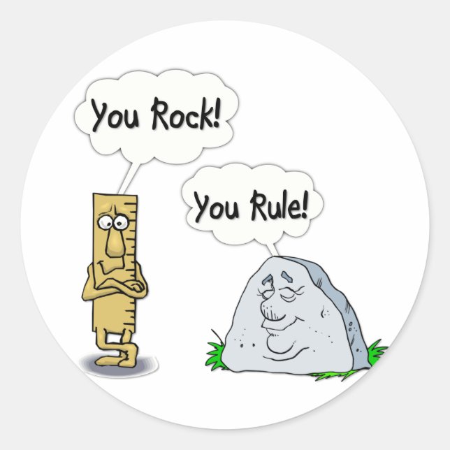 Sticker Rond Vous, Rocher, Vous Réglez (Devant)