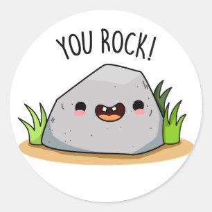 Sticker Rond Vous Rock Funny Géologie Pun